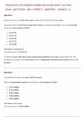 FINANCIAL STATEMENT MODELING EXAM 2025&vert; ACTUAL EXAM QUESTIONS AND CORRECT ANSWERS&vert; GRADED A&plus;
