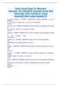 Study Guide Exam For Maryland  Asbestos Test 2024&sol;2025 Complete Guide With Rationales 100&percnt; Verified A&plus; Grade Assured&excl;&excl;&excl;&excl;New Latest Update&excl;&excl;&excl;&excl;&excl;&excl;