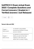 SARTECH II Exam Actual Exam 2025 &vert; Complete Questions and Correct Answers &vert; Graded A&plus; &vert; Verified Answers &vert; Just Released