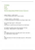 TCDHA Rad Final Review Questions With Correct Answers 