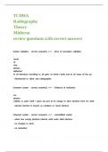 TCDHA Radiography Theory Midterm review questions with correct answers 