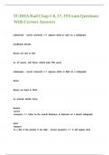 TCDHA Rad Chap 1-8&comma; 17&comma; 19 Exam Questions With Correct Answers