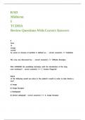 RAD Midterm 1 TCDHA Review Questions With Correct Answers