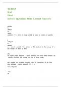 TCDHA Rad Final Review Questions With Correct Answers