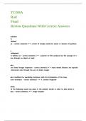 TCDHA Rad Final Review Questions With Correct Answers&period;