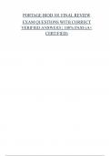 PORTAGE BIOD 101 FINAL REVIEW EXAM QUESTIONS WITH CORRECT VERIFIED ANSWERS &vert; 100&percnt; PASS &lpar;A&plus; CERTIFIED&rpar;