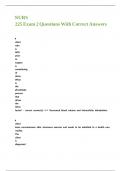 NURS 225 Exam 2 Questions With Correct Answers