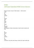 NURS 225 Exam 1 Questions With Correct Answers&period;