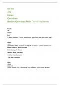NURS 225 Exam Questions Review Questions With Correct Answers