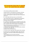 LUTZ NUTRITION &lpar;VOL8&rpar; END OF CHAPTER 20-24V TEST QUESTIONS AND ANSWERS