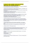 NJ HEALTH AND ACCIDENT CORE EXAM MANUAL QUESTIONS AND ANSWERS GRADED A&plus;&plus;