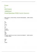 Exam 3 PNVN1631 Additional Exam Questions With Correct Answers