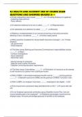 NJ HEALTH AND ACCIDENT END OF COURSE EXAM QUESTIONS AND ANSWERS GRADED A&plus;&plus;