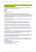 NJ HEALTH AND ACCIDENT TEST PAPER QUESTIONS AND ANSWERS GRADED A&plus;&plus;