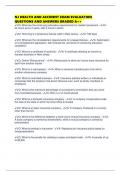 NJ HEALTH AND ACCIDENT EXAM EVALUATION QUESTIONS AND ANSWERS GRADED A&plus;&plus;