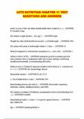 LUTZ NUTRITION CHAPTER 11 TEST QUESTIONS AND ANSWERS