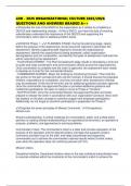 LDR - 302S ORGANIZATIONAL CULTURE 2025&sol;2026 QUESTIONS AND ANSWERS GRADED A&plus;&plus;