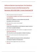 Bundle for California Optician Licensing Exam Test Questions And Correct Answers &lpar;Verified Answers&rpar; Plus Rationales 2025&sol;2026 Q&A &vert; Instant Download Pdfv