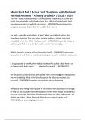 Medic First Aid &sol; Actual Test Questions with Detailed Verified Answers &sol; Already Graded A &sol; 2025 &sol; 2026