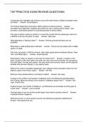 TAP PRACTICE EXAM REVIEW QUESTIONS 