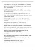 AQUATIC AND MOSQUITO QUESTIONS & ANSWERS