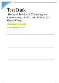 Test Bank &ndash; Theory and Practice of Counseling and Psychotherapy&comma; 11th Edition by Gerald Corey &lpar;ISBN 9780357764428&rpar; &vert; All Chapters &vert; Comprehensive Practice Questions & Verified Answers 2025&sol;2026