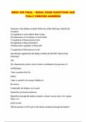 BMSC 208 FINAL &ndash; RENAL EXAM QUESTIONS AND FULLY VERIFIED ANSWERS