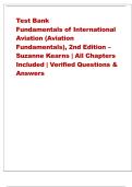 Test Bank for Fundamentals of International Aviation &lpar;Aviation Fundamentals&rpar;&comma; 2nd Edition &ndash; Suzanne Kearns &vert; All Chapters Included &vert; Verified Questions & Answers &vert; Exam Prep 2025&ndash;2026 &num;PDF