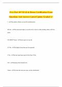 FAA Part 107 Bundled Exam Questions And Answers Latest Update Graded A&plus;