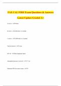 FAE CAL FIRE Exam Questions & Answers Latest Update Graded A&plus;