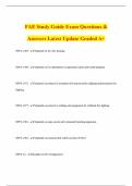 FAE Study Guide Exam Questions & Answers Latest Update Graded A&plus;