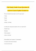 FAE Study Guide Exam Questions & Answers Latest Update Graded A&plus;