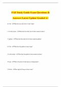 FAE Study Guide Exam Questions & Answers Latest Update Graded A&plus;