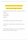 FAE Study Guide Exam Questions & Answers Latest Update Graded A&plus;