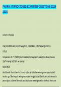 Pharmacology ATI Proctored Exam Prep Questions 2025-2026&colon; A Comprehensive Nursing Study Guide