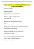 IDSC 3001 EXAM REVIEW QUESTIONS AND CORRECT ANSWERS