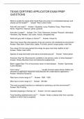 TEXAS CERTIFIED APPLICATOR EXAM PREP QUESTIONS