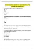 IDSC 3001 FINAL EXAM QUESTIONS AND CORRECT ANSWERS