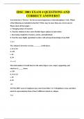IDSC 3001 EXAM 4 QUESTIONS AND CORRECT ANSWERS