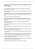 KENTUCKY STRUCTURAL PEST AND TERMITE EXAM QUESTIONS