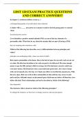 LDST 120 EXAM PRACTICE QUESTIONS AND CORRECT ANSWERS&excl;&excl;