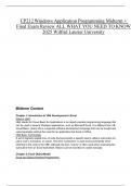 CP212 Windows Application Programming Midterm &plus; Final Exam Review ALL WHAT YOU NEED TO KNOW 2025 Wilfrid Laurier University