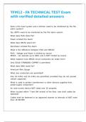 TFM 11 Exam with accurate detailed solutions
