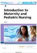 TEST BANK FOR Introduction to Maternity and Pediatric Nursing 8th Edition by Gloria Leifer COMPLETE GUIDE ALL CHAPTERS COVERED 100&percnt; VERIFIED A&plus; GRADE ASSURED&excl;&excl;&excl;&excl; NEW LATEST UPDATE&excl;&excl;&excl;&excl;&excl;  