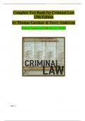  Test Bank for Criminal Law 13th Edition by Thomas Gardner & Terry Anderson