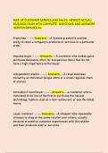 RISE UP CUSTOMER SERVICE AND SALES NEWEST ACTUAL  2025&sol;2026 EXAM WITH COMPLETE QUESTIONS AND ANSWERS &period;VERIFED&sol;GRADED A&plus;&period;