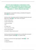 INTUIT QUICKBOOKS CERTIFIED USER &lpar;QBCU&rpar; EXAM COMPLETE QUESTIONS AND CORRECT ANSWERS &lpar;VERIFIED ANSWERS&rpar; &vert; GRADED A&plus; &vert; NEW UPDATE 2025-2026