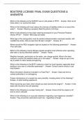BOATERS LICENSE FINAL EXAM QUESTIONS & ANSWERS