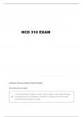 HCD 310 QUESTIONS AND VERIFIED ANSWERS