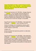 TEXAS DEPARTMENT OF PUBLIC SAFETY PRIVATE SECURITY  BUREAU NEWEST ACTUAL 2025&sol;2026 - QUALIFIED MANAGER  EXAM WITH COMPLETE QUESTIONS AND SOLUTIONS  &period;VERIFED&sol;GRADED A&plus;